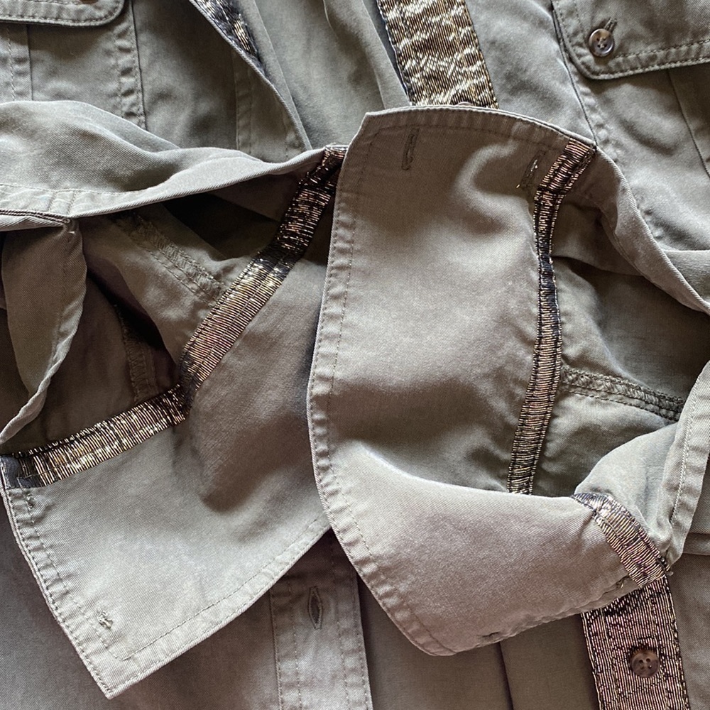 FREE People Women's Moss Off Campus Button Down Shirt Small - Picture 8 of 10